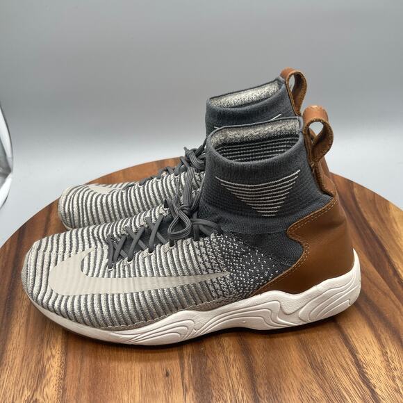 Nike Zoom Mercurial XI Flyknit Shoes Mens 8.5 Gray Running Comfort Sneakers - Picture 3 of 8